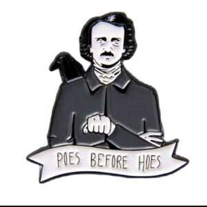 Unisex black and white enamel brooch pin funny backpack clothing mens womens